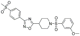 1-[(3-METHOXYPHENYL)SULFONYL]-4-(3-[4-(METHYLSULFONYL)PHENYL]-1,2,4-OXADIAZOL-5-YL)PIPERIDINE Struktur