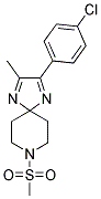 2-(4-CHLOROPHENYL)-3-METHYL-8-(METHYLSULFONYL)-1,4,8-TRIAZASPIRO[4.5]DECA-1,3-DIENE Struktur