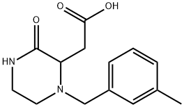 [1-(3-METHYL-BENZYL)-3-OXO-PIPERAZIN-2-YL]-ACETIC ACID Struktur