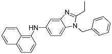 (1-BENZYL-2-ETHYL-1H-BENZOIMIDAZOL-5-YL)-NAPHTHALEN-1-YL-AMINE Struktur