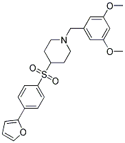 1-(3,5-DIMETHOXYBENZYL)-4-([4-(2-FURYL)PHENYL]SULFONYL)PIPERIDINE Struktur