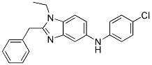 (2-BENZYL-1-ETHYL-1H-BENZOIMIDAZOL-5-YL)-(4-CHLORO-PHENYL)-AMINE Struktur