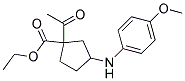 1-ACETYL-3-(P-METHOXYPHENYL)AMINO-CYCLOPENTANE CARBOXYLIC ACID ETHYL ESTER Struktur