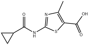 2-(CYCLOPROPANECARBONYL-AMINO)-4-METHYL-THIAZOLE-5-CARBOXYLIC ACID Struktur