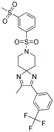 2-METHYL-8-([3-(METHYLSULFONYL)PHENYL]SULFONYL)-3-[3-(TRIFLUOROMETHYL)PHENYL]-1,4,8-TRIAZASPIRO[4.5]DECA-1,3-DIENE Struktur