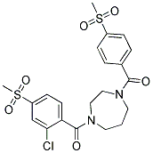 1-[2-CHLORO-4-(METHYLSULFONYL)BENZOYL]-4-[4-(METHYLSULFONYL)BENZOYL]-1,4-DIAZEPANE Struktur