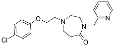 1-[2-(4-CHLOROPHENOXY)ETHYL]-4-(PYRIDIN-2-YLMETHYL)-1,4-DIAZEPAN-5-ONE Struktur