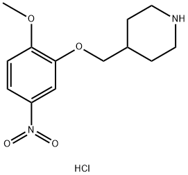 2-METHOXY-5-NITROPHENYL 4-PIPERIDINYLMETHYL ETHER Struktur