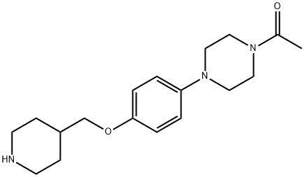 1-(4-[4-(4-PIPERIDINYLMETHOXY)PHENYL]-1-PIPERAZINYL)-1-ETHANONE Struktur