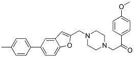 1-(4-METHOXYPHENYL)-2-(4-([5-(4-METHYLPHENYL)-1-BENZOFURAN-2-YL]METHYL)PIPERAZIN-1-YL)ETHANONE Struktur