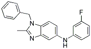 (1-BENZYL-2-METHYL-1H-BENZOIMIDAZOL-5-YL)-(3-FLUORO-PHENYL)-AMINE Struktur