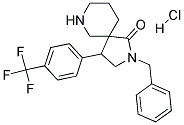 2-BENZYL-4-(4-(TRIFLUOROMETHYL)PHENYL)-2,7-DIAZASPIRO[4.5]DECAN-1-ONE HYDROCHLORIDE Struktur