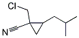 1-CHLOROMETHYL-2-ISOBUTYL-CYCLOPROPANECARBONITRILE Struktur