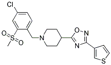 1-[4-CHLORO-2-(METHYLSULFONYL)BENZYL]-4-[3-(3-THIENYL)-1,2,4-OXADIAZOL-5-YL]PIPERIDINE Struktur