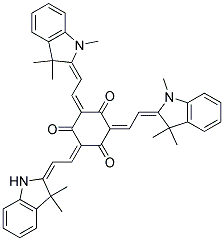 2-[2-(3,3-DIMETHYL-1,3-DIHYDRO-2H-INDOL-2-YLIDENE)ETHYLIDENE]-4,6-BIS[(Z)-2-(1,3,3-TRIMETHYL-1,3-DIHYDRO-2H-INDOL-2-YLIDENE)ETHYLIDENE]-1,3,5-CYCLOHEXANETRIONE Struktur