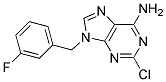 2-CHLORO-9-(3-FLUOROBENZYL)ADENINE Struktur