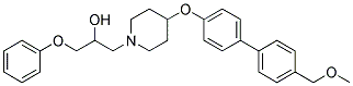 1-(4-([4'-(METHOXYMETHYL)BIPHENYL-4-YL]OXY)PIPERIDIN-1-YL)-3-PHENOXYPROPAN-2-OL Struktur
