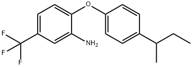 2-[4-(SEC-BUTYL)PHENOXY]-5-(TRIFLUOROMETHYL)-ANILINE Struktur