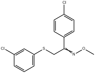 1-(4-CHLOROPHENYL)-2-[(3-CHLOROPHENYL)SULFANYL]-1-ETHANONE O-METHYLOXIME Struktur