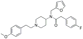 2-(4-FLUOROPHENYL)-N-(2-FURYLMETHYL)-N-(1-[2-(4-METHOXYPHENYL)ETHYL]PIPERIDIN-4-YL)ACETAMIDE Struktur