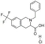 2-BENZYL-7-TRIFLUOROMETHYL-1,2,3,4-TETRAHYDRO-ISOQUINOLINE-3-CARBOXYLIC ACID HYDROCHLORIDE Struktur