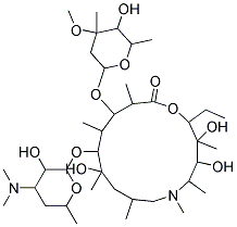 11-(4-DIMETHYLAMINO-3-HYDROXY-6-METHYL-OXAN-2-YL)OXY-2-ETHYL-3,4,10-TRIHYDROXY-13-(5-HYDROXY-4-METHOXY-4,6-DIMETHYL-OXAN-2-YL)OXY-3,5,6,8,10,12,14-HEPTAMETHYL-1-OXA-6-AZACYCLOPENTADECAN-15-ONE Struktur