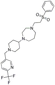 1-[2-(PHENYLSULFONYL)ETHYL]-4-(1-([6-(TRIFLUOROMETHYL)PYRIDIN-3-YL]METHYL)PIPERIDIN-4-YL)-1,4-DIAZEPANE Struktur