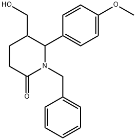 1-BENZYL-5-(HYDROXYMETHYL)-6-(4-METHOXYPHENYL)TETRAHYDRO-2(1H)-PYRIDINONE Struktur