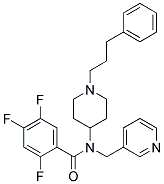 2,4,5-TRIFLUORO-N-[1-(3-PHENYLPROPYL)PIPERIDIN-4-YL]-N-(PYRIDIN-3-YLMETHYL)BENZAMIDE Struktur