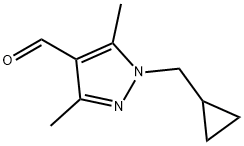 1-CYCLOPROPYLMETHYL-3,5-DIMETHYL-1H-PYRAZOLE-4-CARBALDEHYDE Struktur