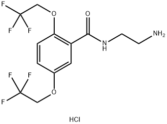 2-([2,5-BIS(2,2,2-TRIFLUOROETHOXY)BENZOYL]AMINO)-1-ETHANAMINIUM CHLORIDE Struktur