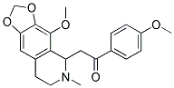 2-(4-METHOXY-6-METHYL-5,6,7,8-TETRAHYDRO-[1,3]DIOXOLO[4,5-G]ISOQUINOLIN-5-YL)-1-(4-METHOXY-PHENYL)-ETHANONE Struktur