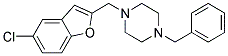 1-BENZYL-4-[(5-CHLORO-1-BENZOFURAN-2-YL)METHYL]PIPERAZINE Struktur