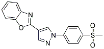 2-[1-(4-(METHYLSULPHONYL)PHENYL)-1H-PYRAZOL-4-YL]BENZOXAZOLE Struktur