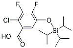 2-CHLORO-3,4-DIFLUORO-5-TRIISOPROPYLSILANYLOXY-BENZOIC ACID Struktur