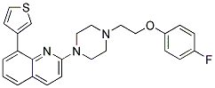 2-(4-[2-(4-FLUOROPHENOXY)ETHYL]PIPERAZIN-1-YL)-8-(3-THIENYL)QUINOLINE Struktur