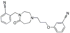 2-((4-[3-(3-CYANOPHENOXY)PROPYL]-7-OXO-1,4-DIAZEPAN-1-YL)METHYL)BENZONITRILE Struktur