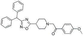 2-(4-[3-(DIPHENYLMETHYL)-1,2,4-OXADIAZOL-5-YL]PIPERIDIN-1-YL)-1-(4-METHOXYPHENYL)ETHANONE Struktur