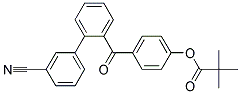 2,2-DIMETHYLPROPIONIC ACID 4-(3'-CYANOBIPHENYL-2-CARBONYL)-PHENYL ESTER Struktur