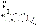 2-ISOPROPYL-7-TRIFLUOROMETHYL-1,2,3,4-TETRAHYDRO-ISOQUINOLINE-3-CARBOXYLIC ACID HYDROCHLORIDE Struktur