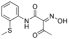 2-HYDROXYIMINO-N-(2-METHYLSULFANYL-PHENYL)-3-OXO-BUTYRAMIDE Struktur