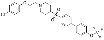 1-[2-(4-CHLOROPHENOXY)ETHYL]-4-([4'-(TRIFLUOROMETHOXY)BIPHENYL-4-YL]SULFONYL)PIPERIDINE Struktur