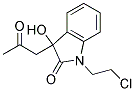 1-(2-CHLORO-ETHYL)-3-HYDROXY-3-(2-OXO-PROPYL)-1,3-DIHYDRO-INDOL-2-ONE Struktur