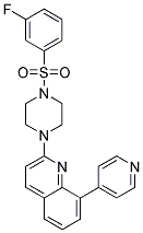 2-(4-[(3-FLUOROPHENYL)SULFONYL]PIPERAZIN-1-YL)-8-PYRIDIN-4-YLQUINOLINE Struktur