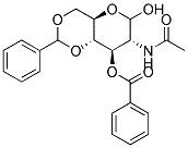 2-Acetamido-3-O-benzoyl-4,6-O-benzylidene-2-deoxy-D-glucopyranoside Struktur