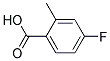 2-Methyl-4-Fluorobenzoic Acid Struktur