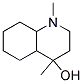 1,4-Dimethyl-4-hydroxydecahydroquinoline Struktur