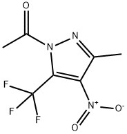 1-Acetyl-3-methyl-4-nitro-5-(trifluoromethyl)-1H-pyrazole Struktur