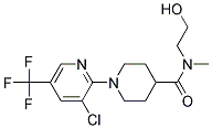 1-[3-Chloro-5-(trifluoromethyl)pyridin-2-yl]-N-(2-hydroxyethyl)-N-methylpiperidine-4-carboxamide Struktur