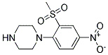 1-[2-(Methylsulphonyl)-4-nitrophenyl]piperazine Struktur